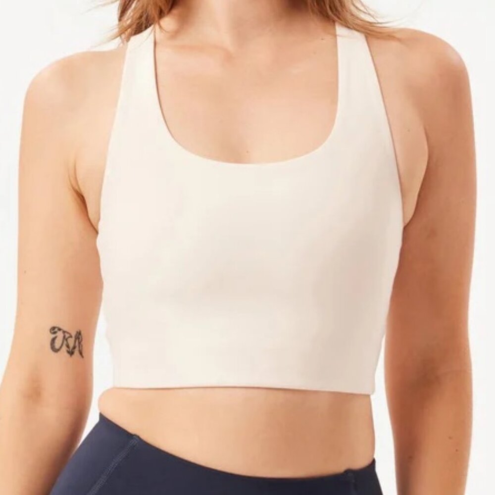 Girlfriend Collective XS PALOMA Sports bra in Ivory NWT
